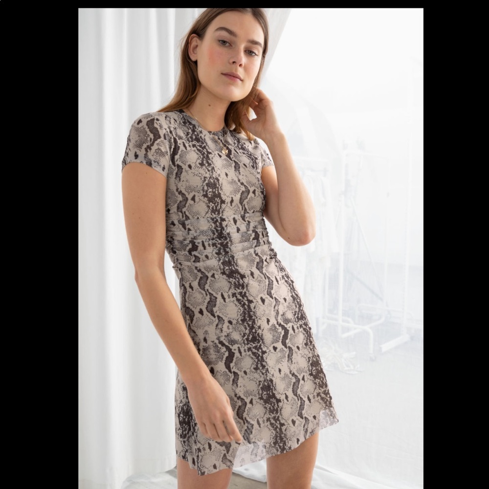 & other stories Snakeskin Dress